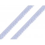 550093-5 Koronka bawełniana szerokość 12 mm - 5m - klockowa - niebieski