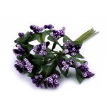 780759-8 Pręciki do kwiatów na druciku / bukiecik - fioletowy