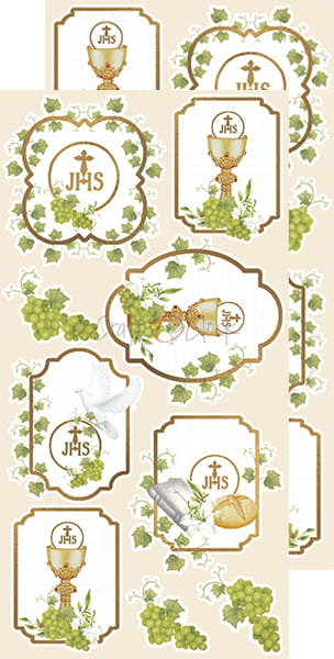 CC-DOD-CHE-03 CHARMING EXTRAS - 03 - KOMUNIA ŚW. - zestaw dodatków PREMIUM 15x30,5cm
