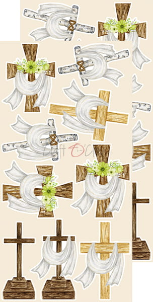 CC-DOD-CHE-03 CHARMING EXTRAS - 03 - KOMUNIA ŚW. - zestaw dodatków PREMIUM 15x30,5cm
