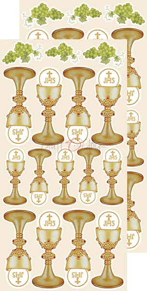 CC-DOD-CHE-03 CHARMING EXTRAS - 03 - KOMUNIA ŚW. - zestaw dodatków PREMIUM 15x30,5cm