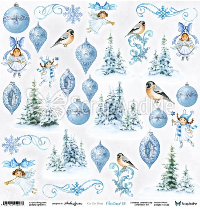 CH-06 Christmas 06 - Arkusz Do Wycinania 30,5x30,5cm ScrapAndMe