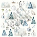 CP-AW09 Papier jednostronny-elementy-Craft&You Design 30,5x30,5 ARCTIC WINTER 09