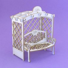 WYK994 TEKTURKA  CraftyMoly - PERGOLA Z ŁAWECZKĄ 3D