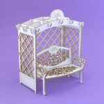 WYK994 TEKTURKA  CraftyMoly - PERGOLA Z ŁAWECZKĄ 3D