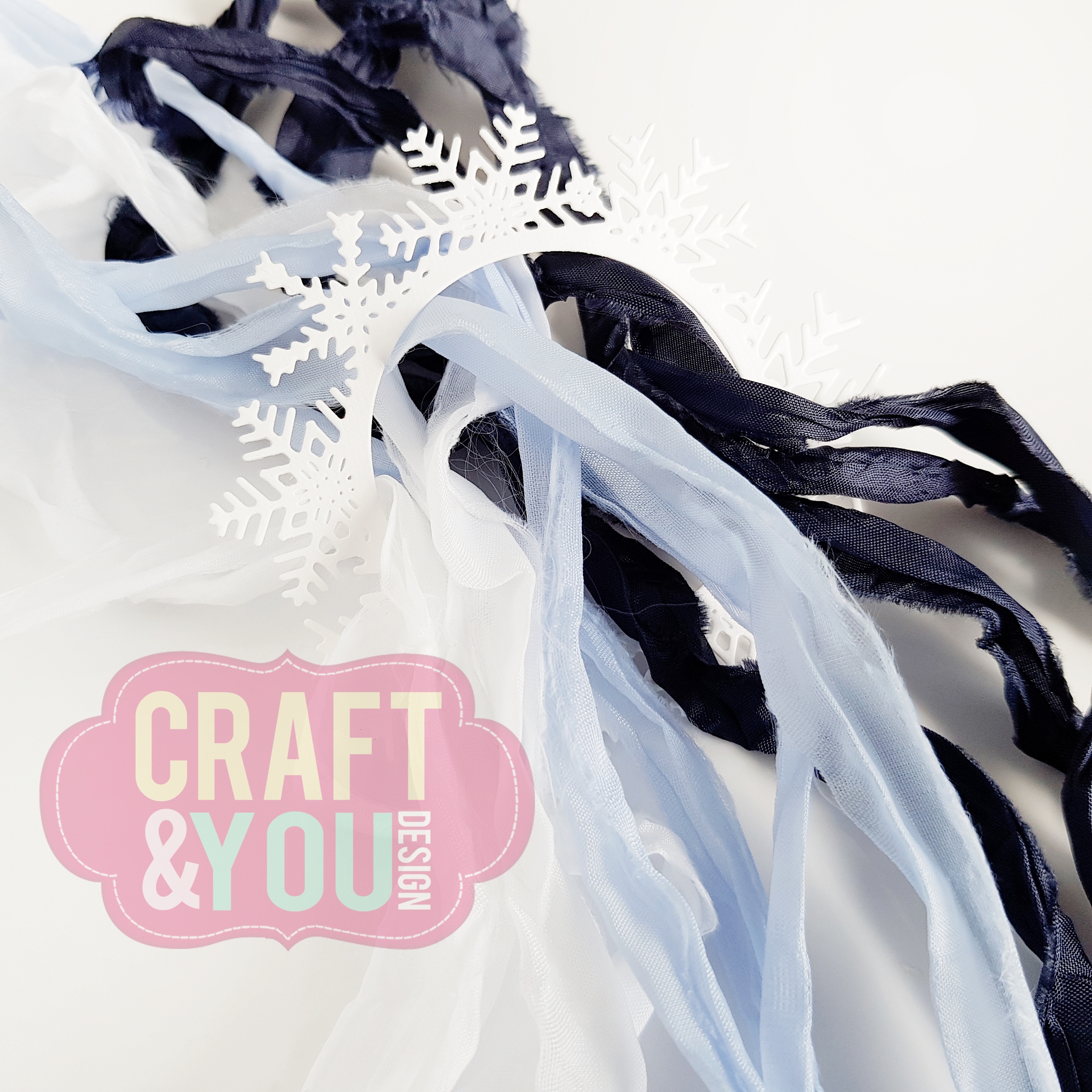 CRIB-015 RIBBONS - tasiemki vintage - ARCTIC WINTER - Craft&You Design
