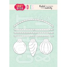 CW155 Wykrojnik /Die-Set of christmas balls - zestaw bombek - Craft&You Design
