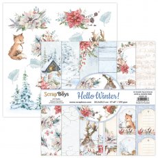 HEWI-10 Bloczek papierów 20,3x20,3 cm Scrap Boys - HELLO WINTER!