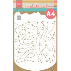 PS8099 Maska Marianne Design - Craft stencil - A4 - SLIMLINE TRAVEL - kierunki podróży