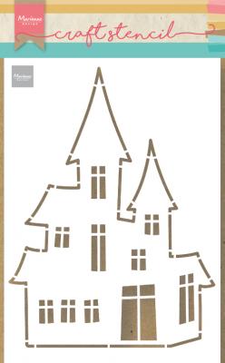 PS8075 Maska Marianne Design - Craft stencil - A5 - HAUNTED HOUSE - dom
