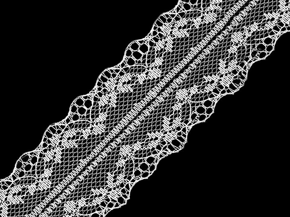 180754-1 Koronka syntetyczna szerokość 37mm - 1m - biała