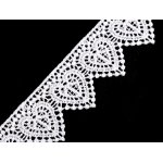 180856-1 Koronka gipiurowa SERCA szerokość 35mm -biały - 1m
