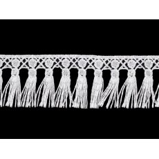 180989-1 Frędzle na koronce gipiurowej szerokość 45 mm