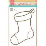 PS8103 Maska Marianne Design - Craft stencil - A5 - Stocking by Marleen - skarpeta