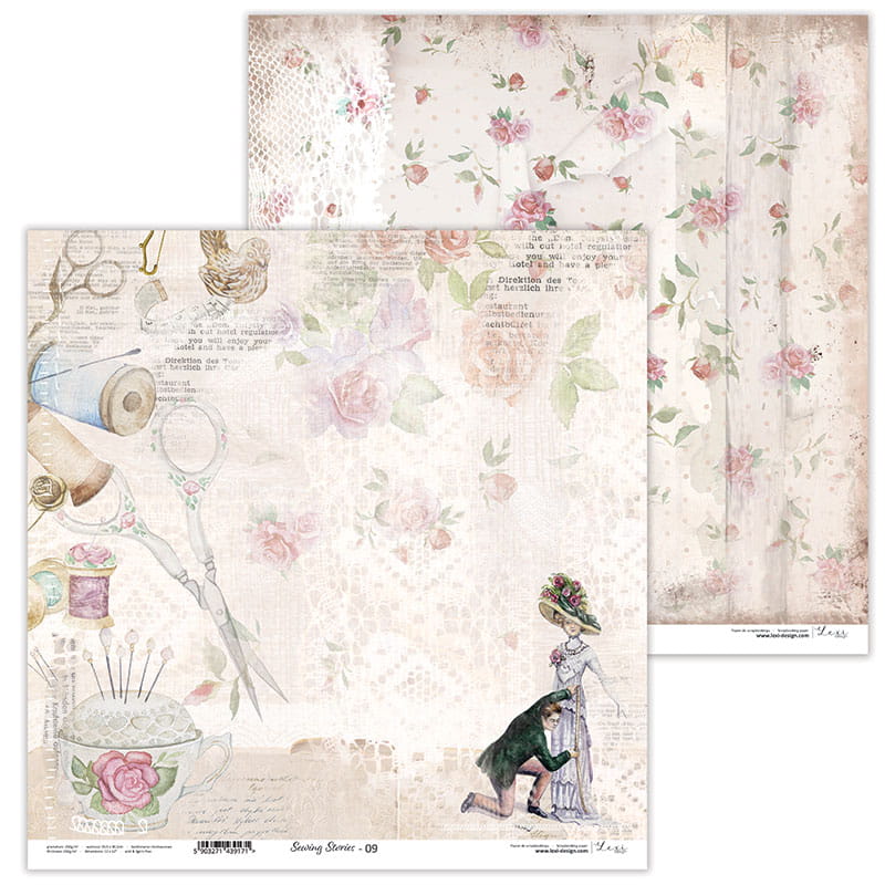 LX-21-50 Sewing stories - zestaw papierów - 30,5 cm x 30,5 cm - Lexi Design