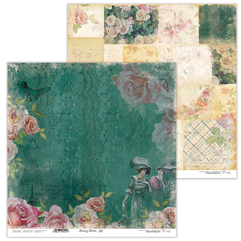 LX-21-50 Sewing stories - zestaw papierów - 30,5 cm x 30,5 cm - Lexi Design