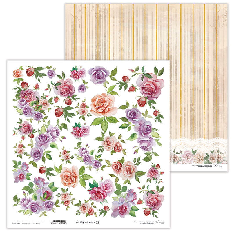 LX-21-50 Sewing stories - zestaw papierów - 30,5 cm x 30,5 cm - Lexi Design