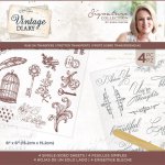 S-VD-RUB Transfery Rub On, kalkomanie Vintage Diary