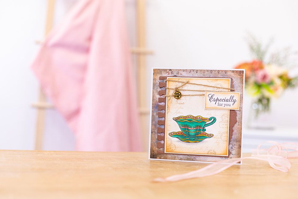 S-VD-STP-EXQ Stemple - filiżanka, książki, listy, pismo, pieczęcie