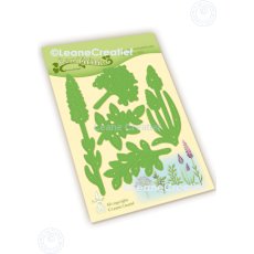 45.7835 Wykrojniki Leane Creatief - Twigs, leaves & flowers cut and embossing die - listki, kwiatki