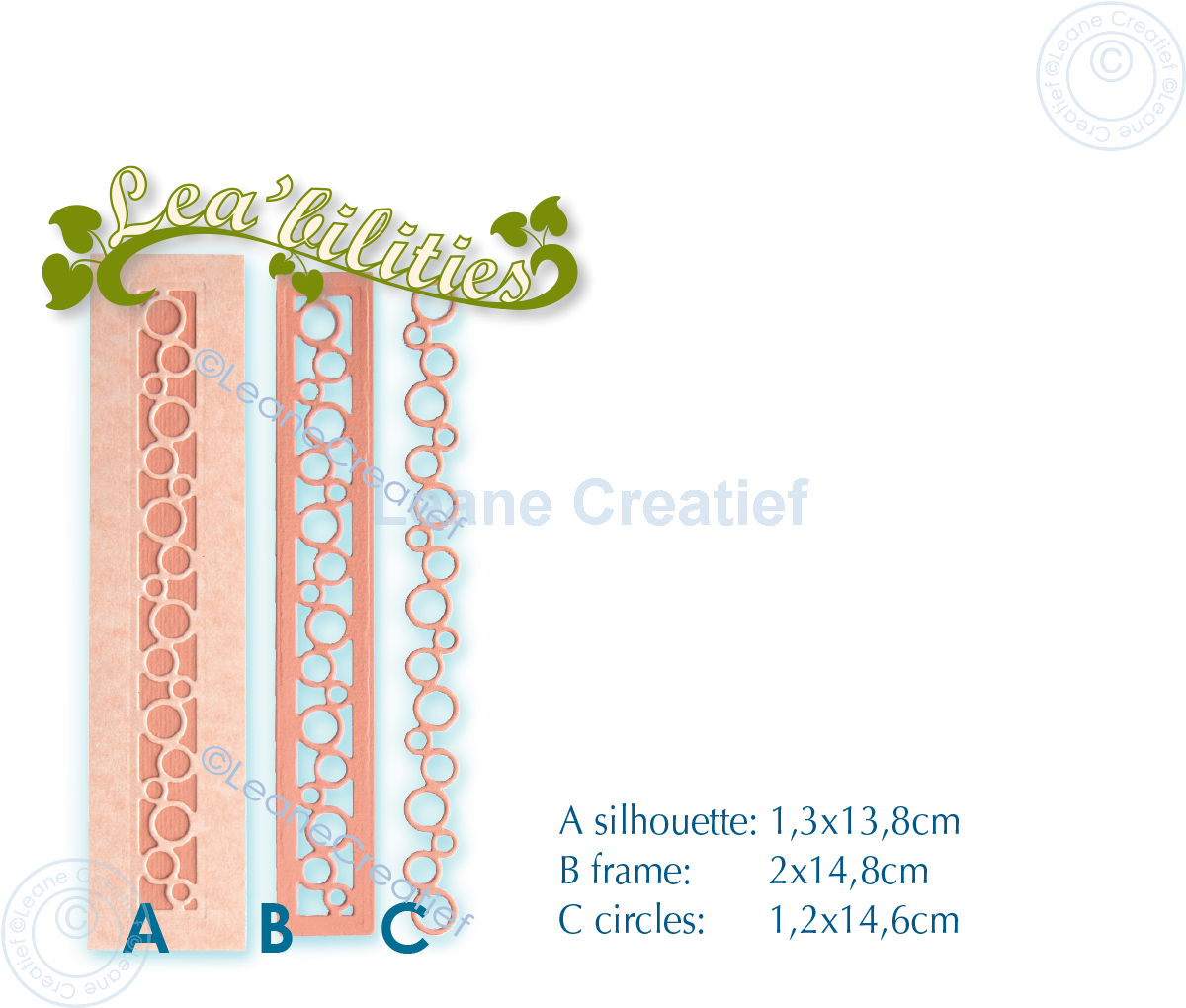 45.7873 Wykrojniki Leane Creatief - Borders Circles cutting die - border kółeczka