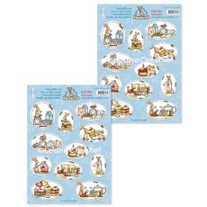 50.7934 Arkusz  A4 -Decoration sheets Little Bunnies, Home Made obrazki zajączki