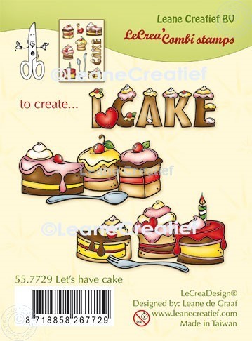 55.7729 Stemple akrylowe Leane Creatief - Let's have cake - tort, babeczki