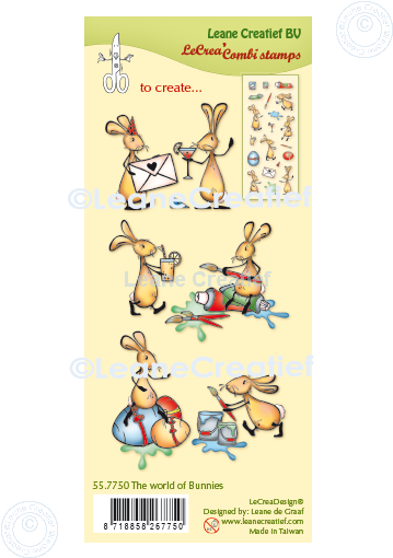 55.7750 Stemple akrylowe Leane Creatief - The world of Bunnies - świat zajączków