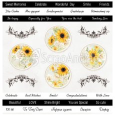 S-14  Okładka - Sunflowers - Arkusz Do Wycinania 30,5x30,5cm ScrapAndMe