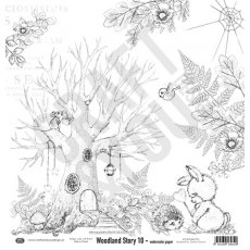 CP-WS10 Papier akwarelowy-elementy-Craft&You Design 30,5x30,5 WOODLAND STORY 10