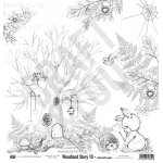 CP-WS10 Papier akwarelowy-elementy-Craft&You Design 30,5x30,5 WOODLAND STORY 10