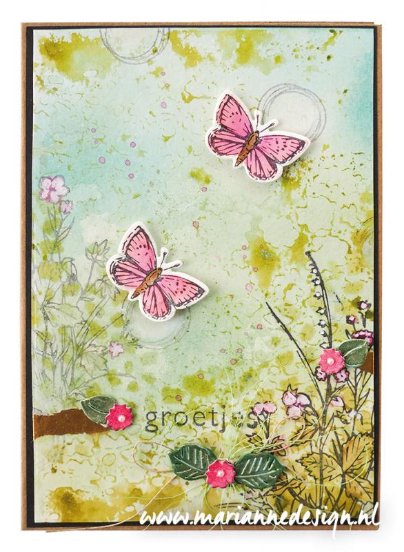 PS8078 Maska Marianne Design - Craft stencil - A5 - TINY'S BUTTERFLY TEXTURES