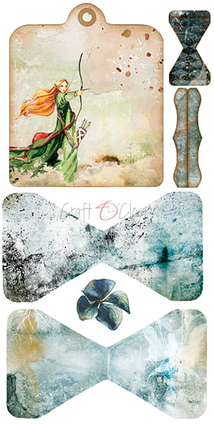 CC-MM16-SHW-11 SILVER HEART WARRIOR - JUNK JOURNAL SET - zestaw dodatków