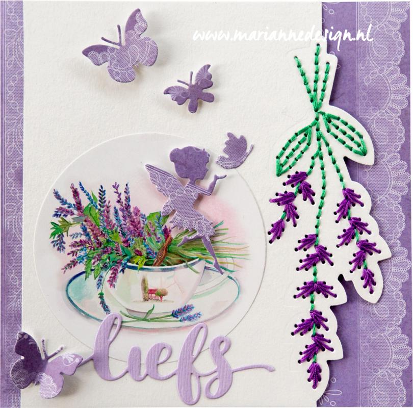 CR1577 Wykrojnik Marianne Design - CrafTables - Stitching Lavender