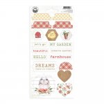 P13-FSF-36 Arkusz naklejek tekturkowych Farm Sweet Farm 03, 10,5 x 22cm