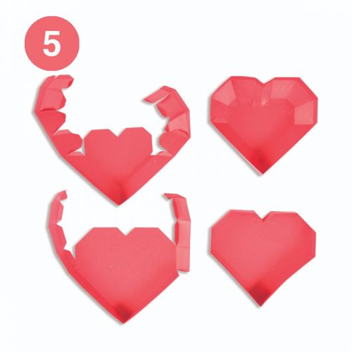 665827 Wykrojnik Sizzix Thinlits Plus Die Set 6PK - Geo Heart Box