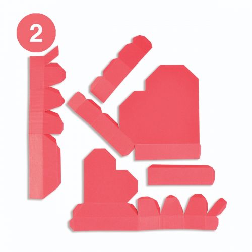 665827 Wykrojnik Sizzix Thinlits Plus Die Set 6PK - Geo Heart Box
