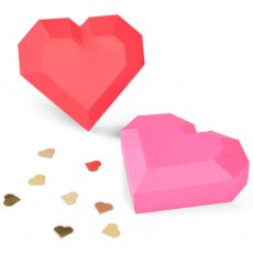 665827 Wykrojnik Sizzix Thinlits Plus Die Set 6PK - Geo Heart Box