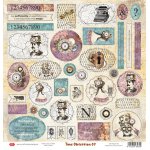 CP-TO07 Papier jednostronny-elementy-Craft&You Design 30,5x30,5 TIME OBSESSION 07