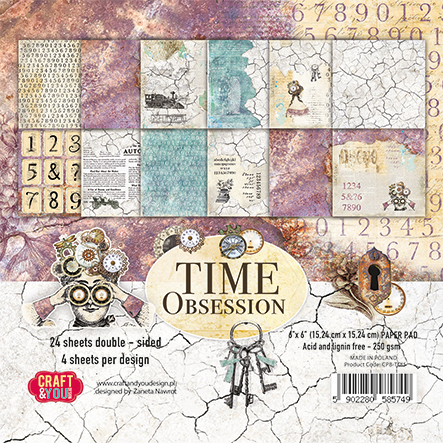CPB-TO15 Bloczek 15x15 Craft&You Design - TIME OBSESSION