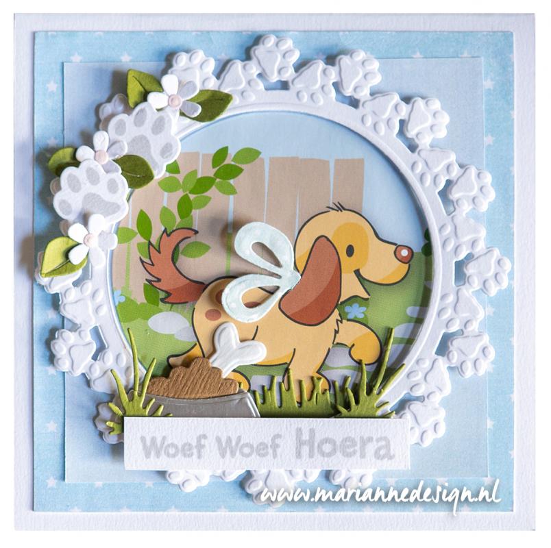 LR0754 Wykrojnik Marianne Design - Creatable - Paw Prints Circle