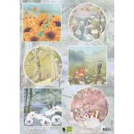 EWK1291 Arkusz A4 -Marianne Design - SPRING WISHES - SWANS