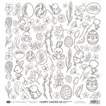 CP-HE04 Papier akwarelowy-elementy-Craft&You Design 30,5x30,5 Happy Easter 04