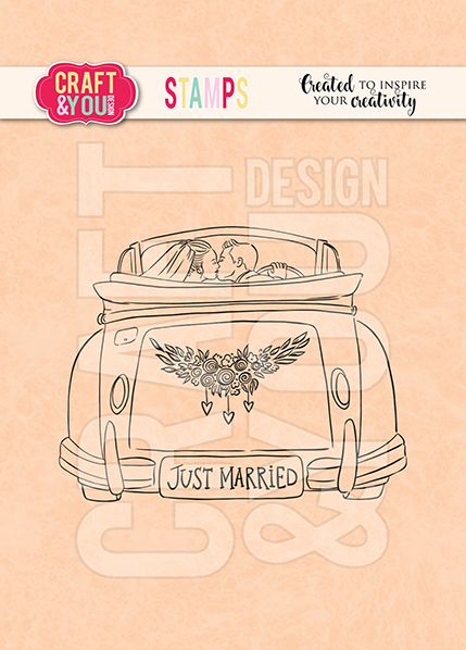 CS020 Zestaw stempli akrylowych - Wedding Car - Sweet Memories