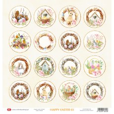 CP-HE01 Papier jednostronny-elementy-Craft&You Design 30,5x30,5 Happy Easter 01