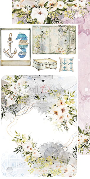 CC-MM18-AW-10 AFTERNOON WALK - JUNK JOURNAL SET - zestaw dodatków