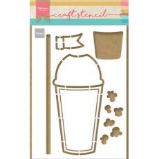 PS8121 Maska Marianne Design - Craft stencil - A5 - Smoothie Cup by Marleen