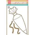 PS8122 Maska Marianne Design - Craft stencil - A5 -Candy Cone by Marleen-rożek na słodycze