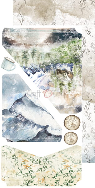 CC-F19-TS-10 TRAIL OF SILENCE - JUNK JOURNAL SET - zestaw dodatków