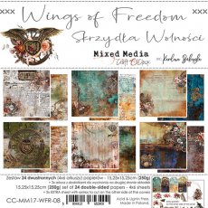 CC-MM17-WFR-08  WINGS OF FREEDOM  - zestaw papierów 15,25x15,25cm